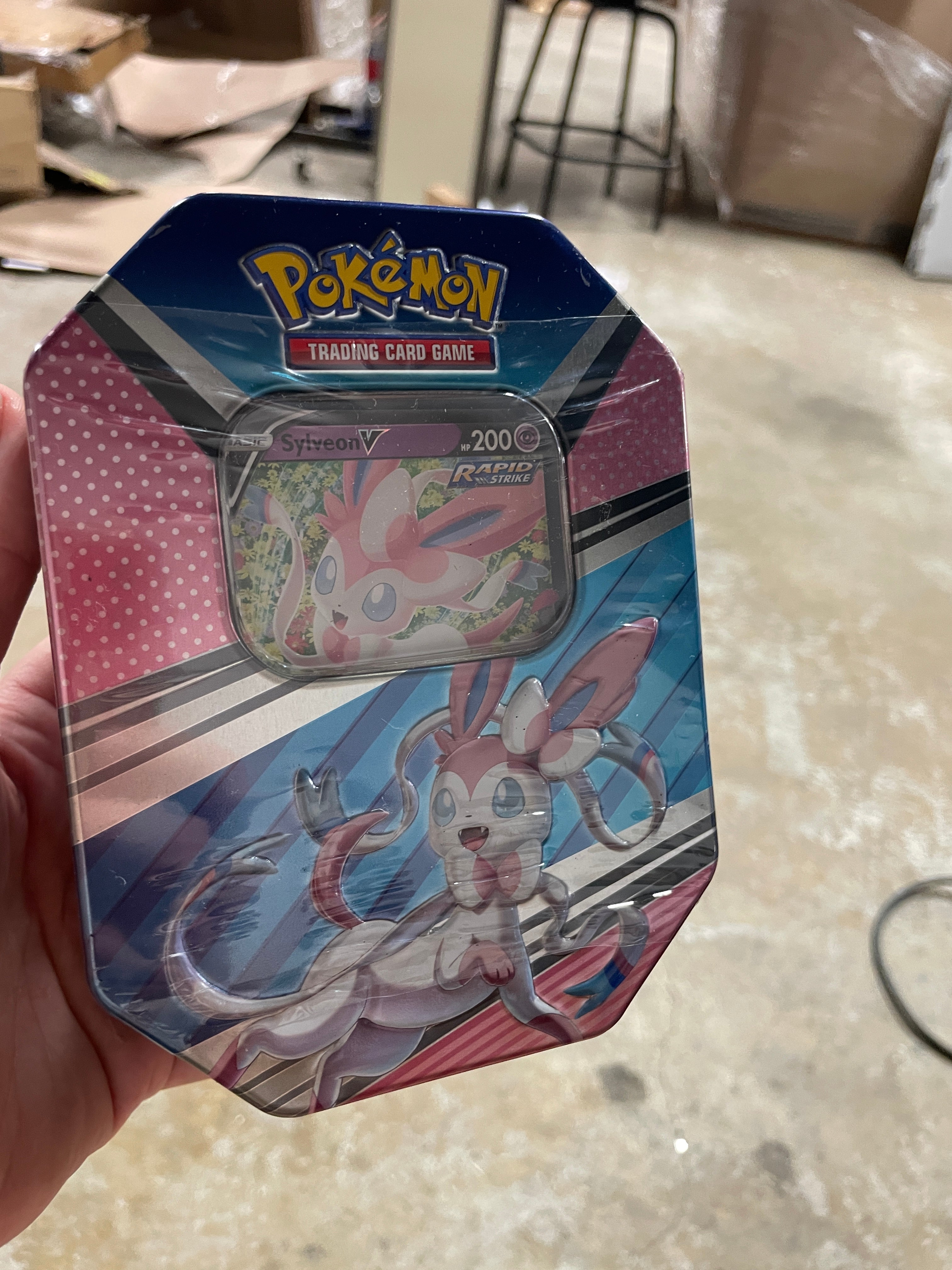 Pokemon Trading Card Game Sylveon Tin, final cut Salvage & Co Indy Pokemon Trading Card Game Sylveon Tin, final cut Salvage & Co Indy