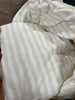 King Heavyweight Linen Blend Stripe Comforter & Sham Set Natural - Woven Rayon-Linen, Zipper Shams