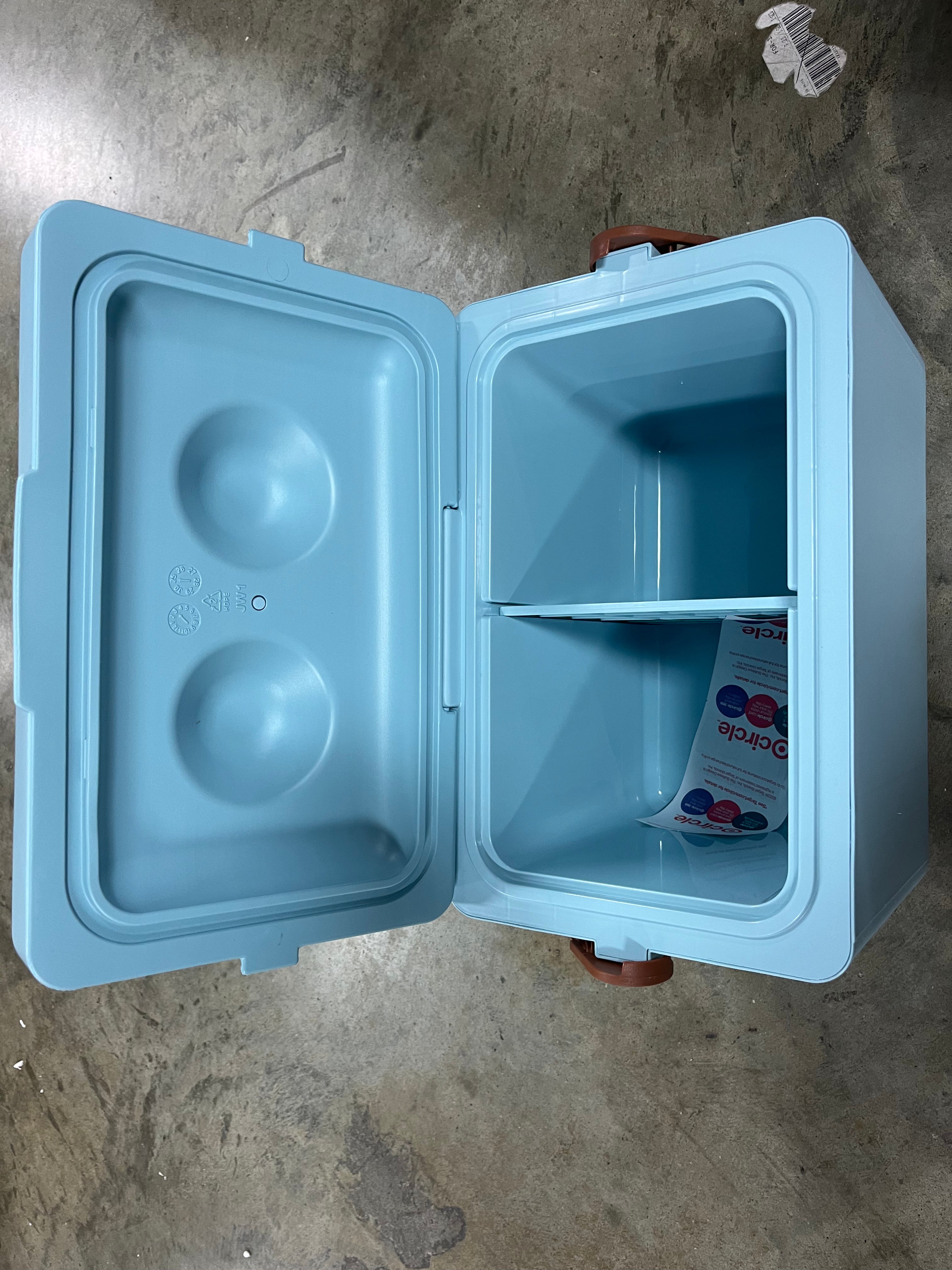 Hard-Sided Portable Cooler Light Blue
