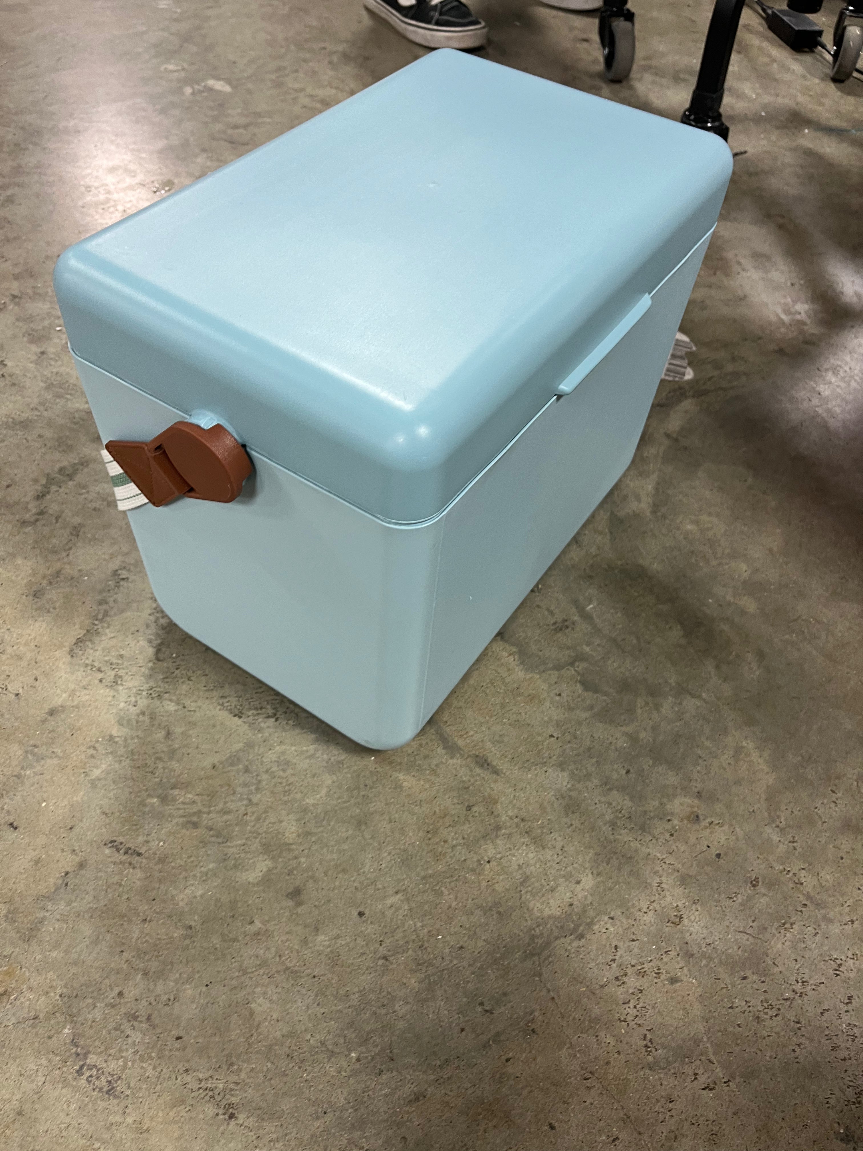 Hard-Sided Portable Cooler Light Blue