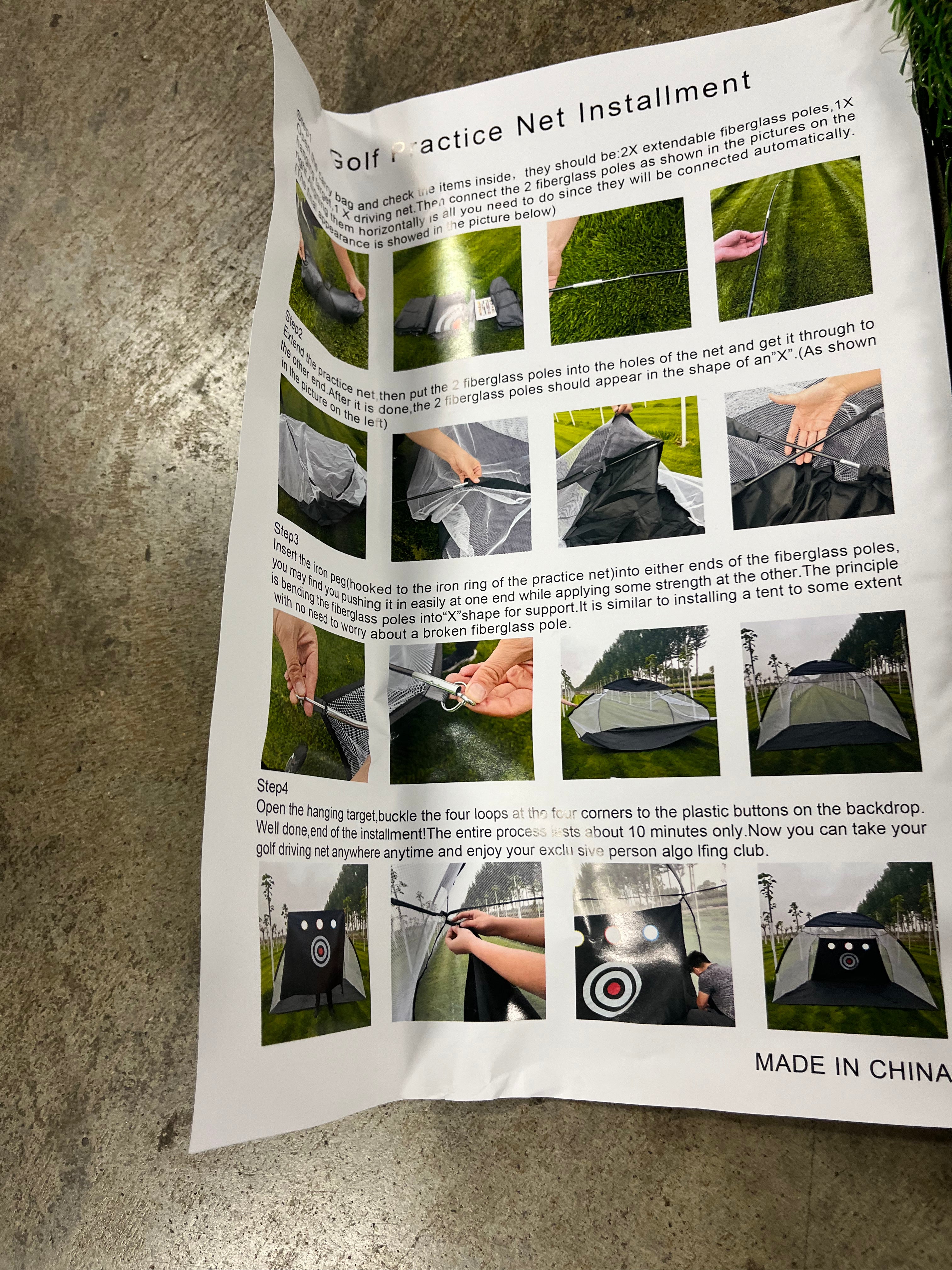 Golf Net: Golf Practice Net for Backyard Chipping Driving with Dual-Turf Golf Hitting Mat