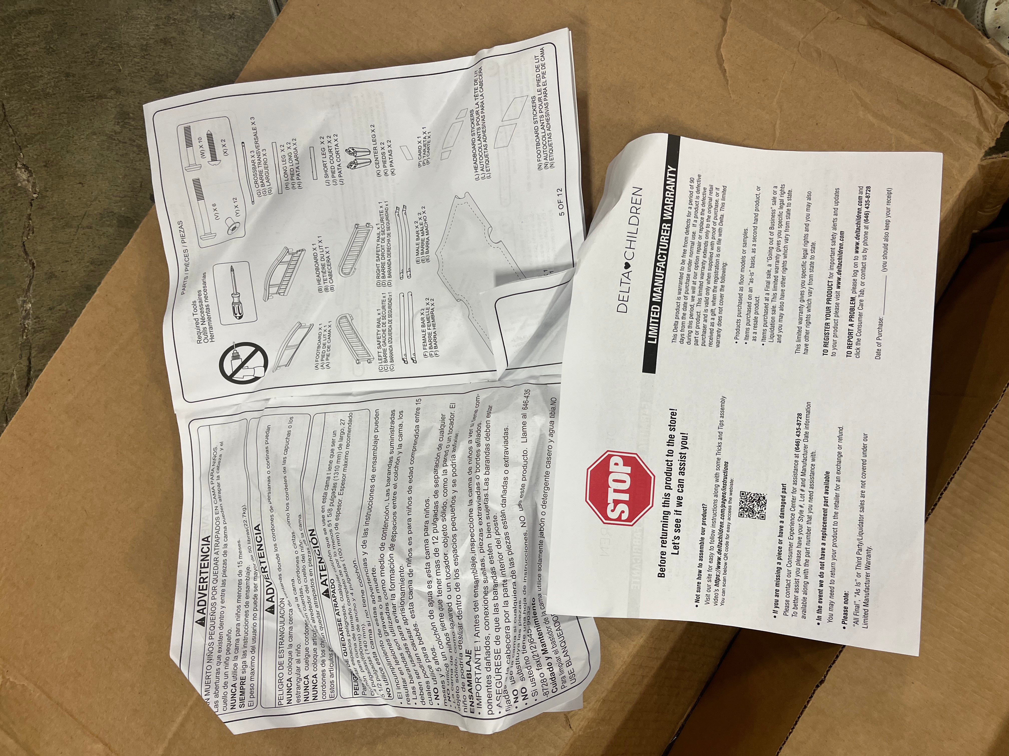 Kids' Plastic Toddler Bed