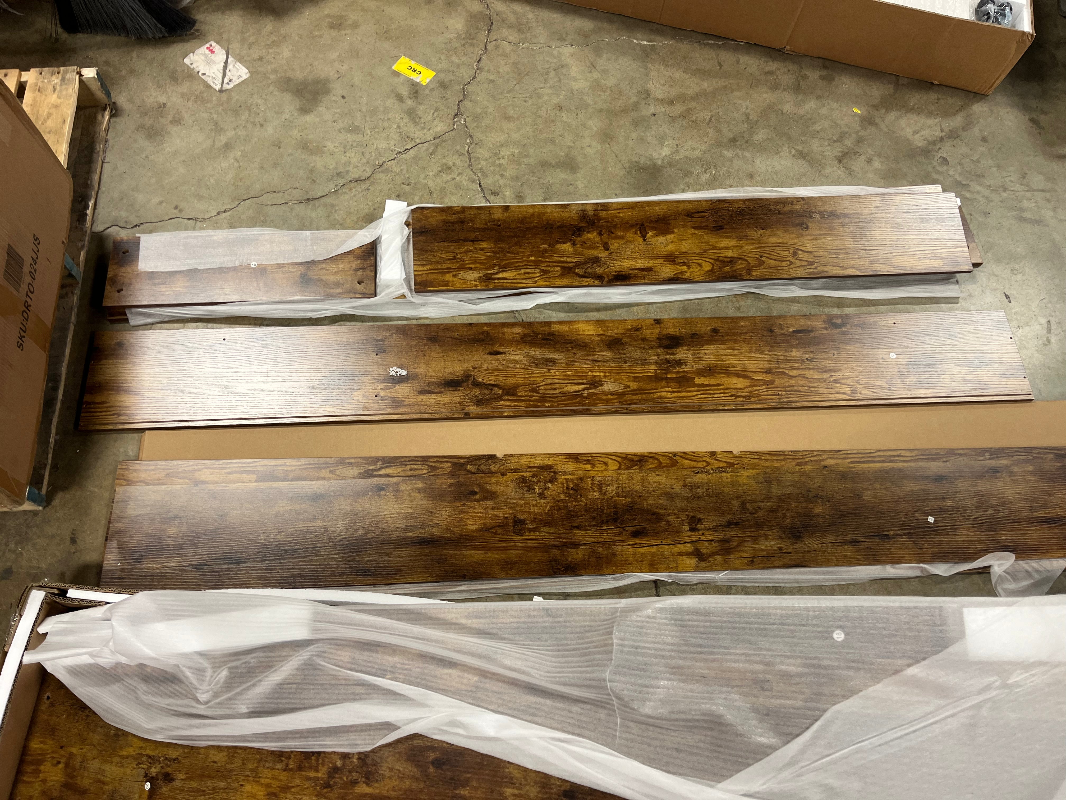 Platform King Size Bed Frame with Wood Headboard