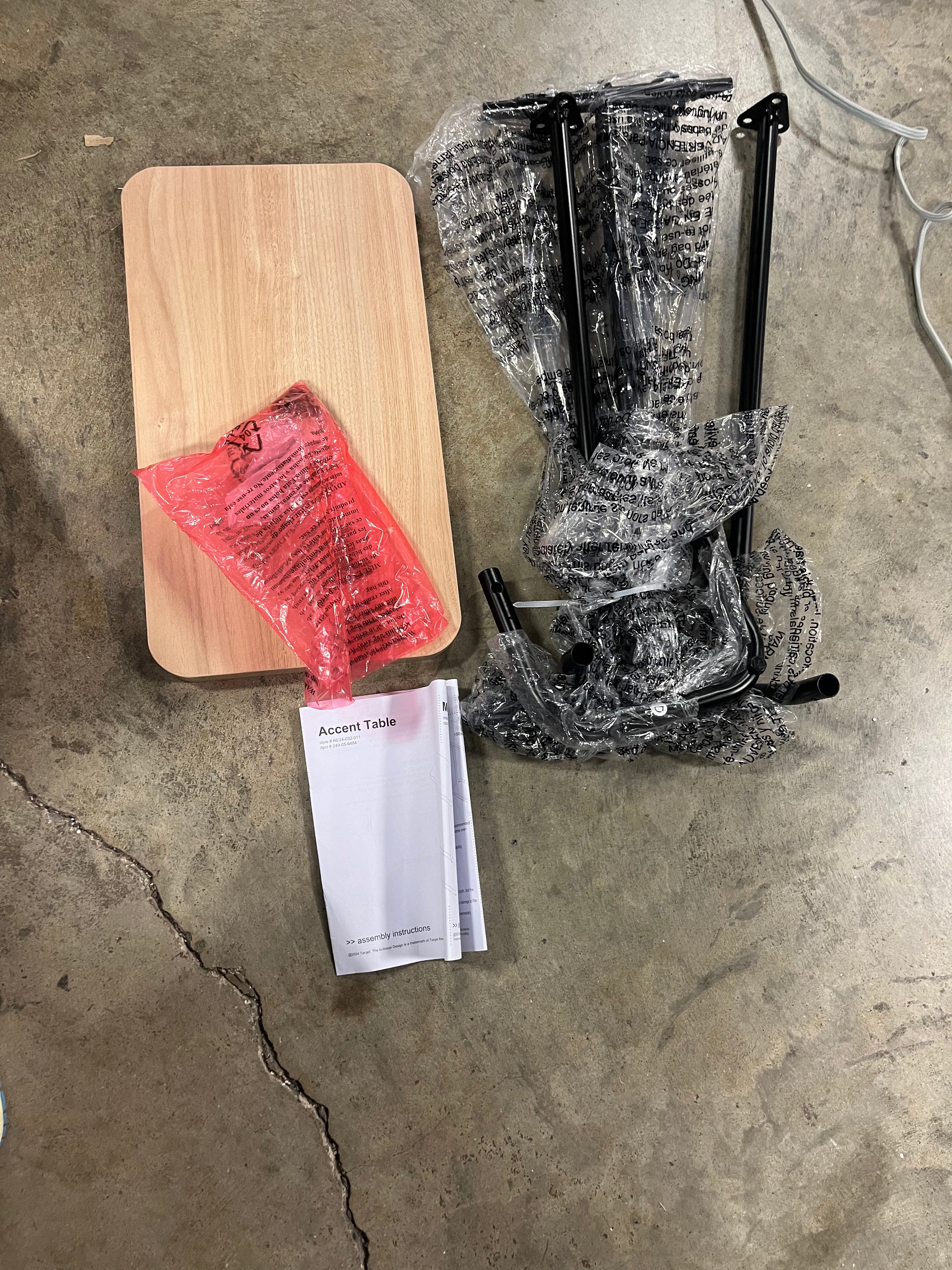 Mixed Material Wood and Metal Rectangle Top C Table Natural Wood