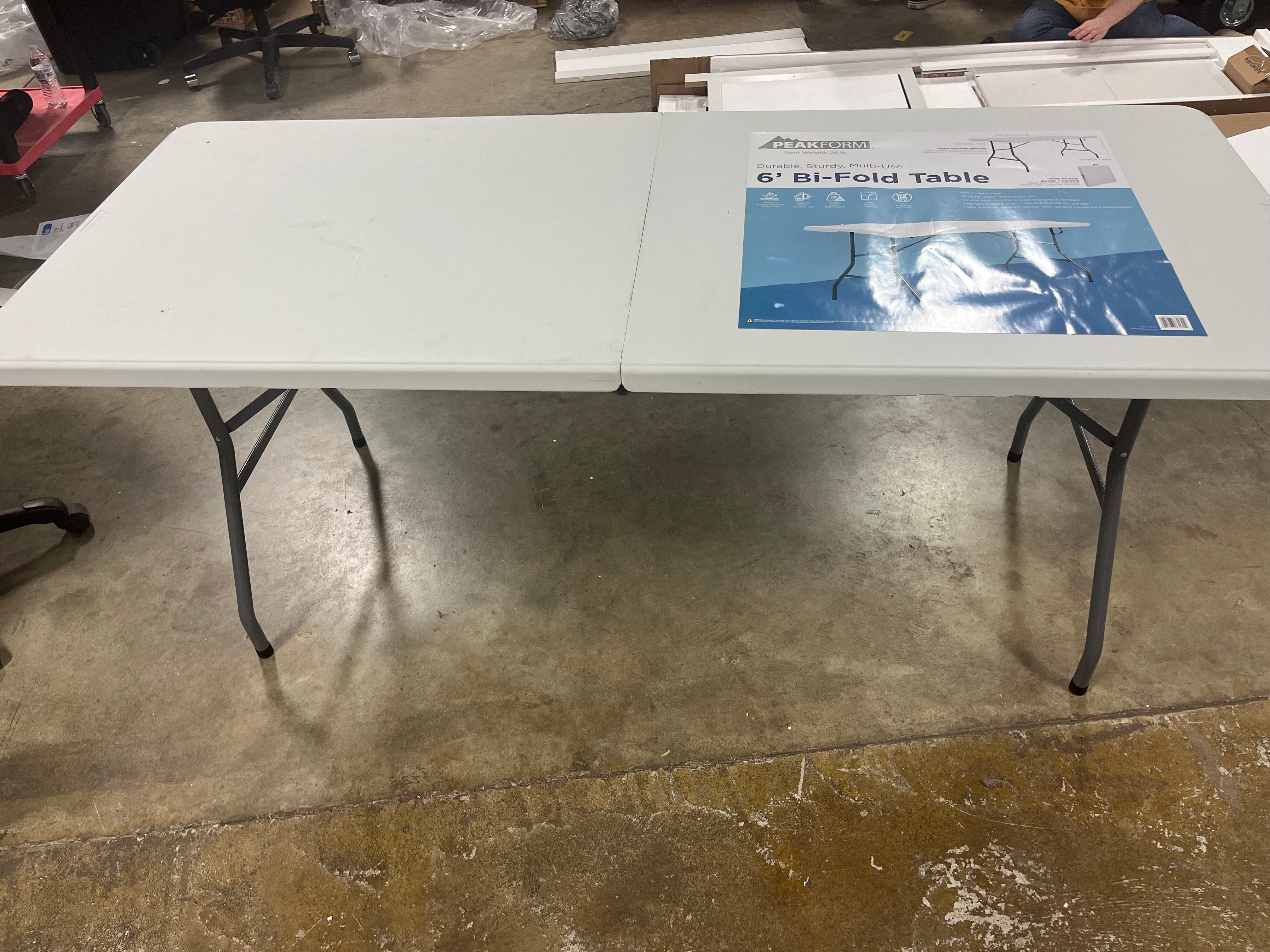 Folding Banquet Table Off White