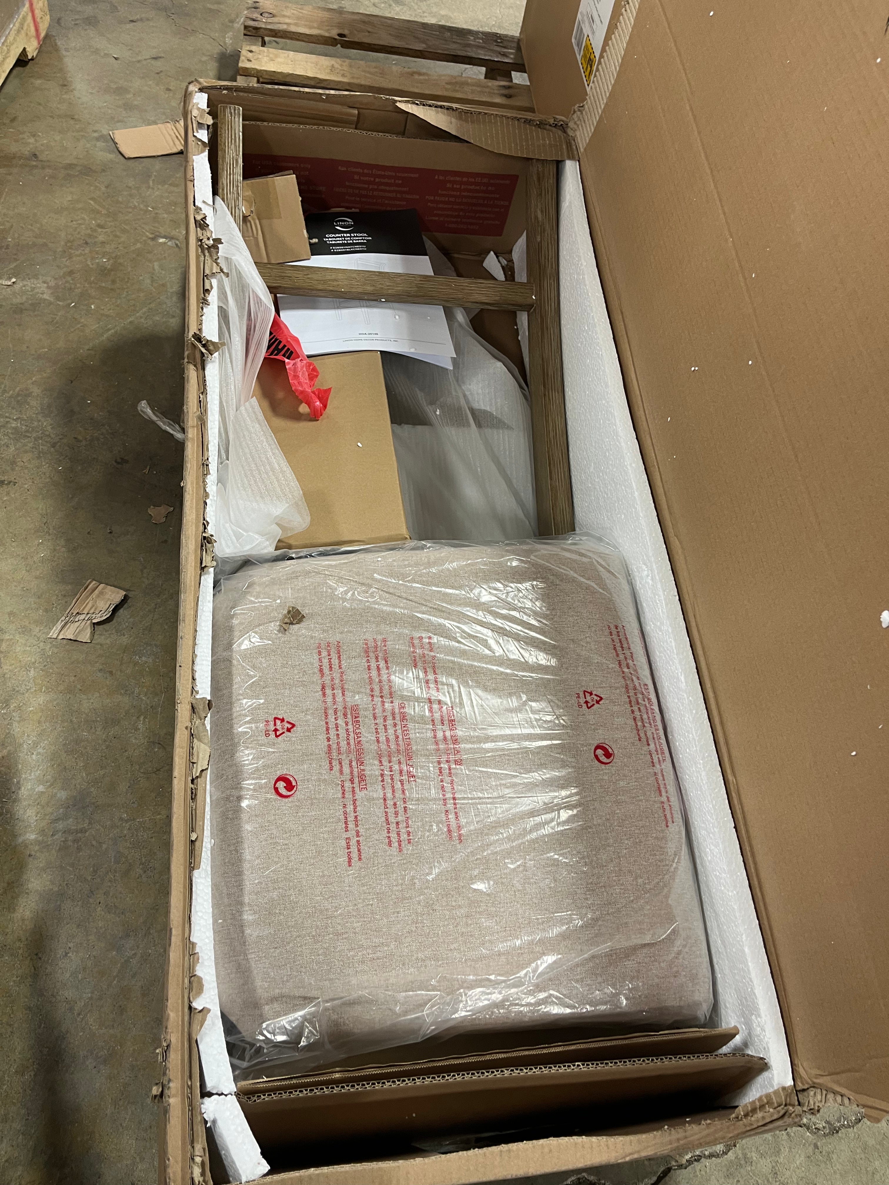 Emmy Cane Counter Height Barstool Natural