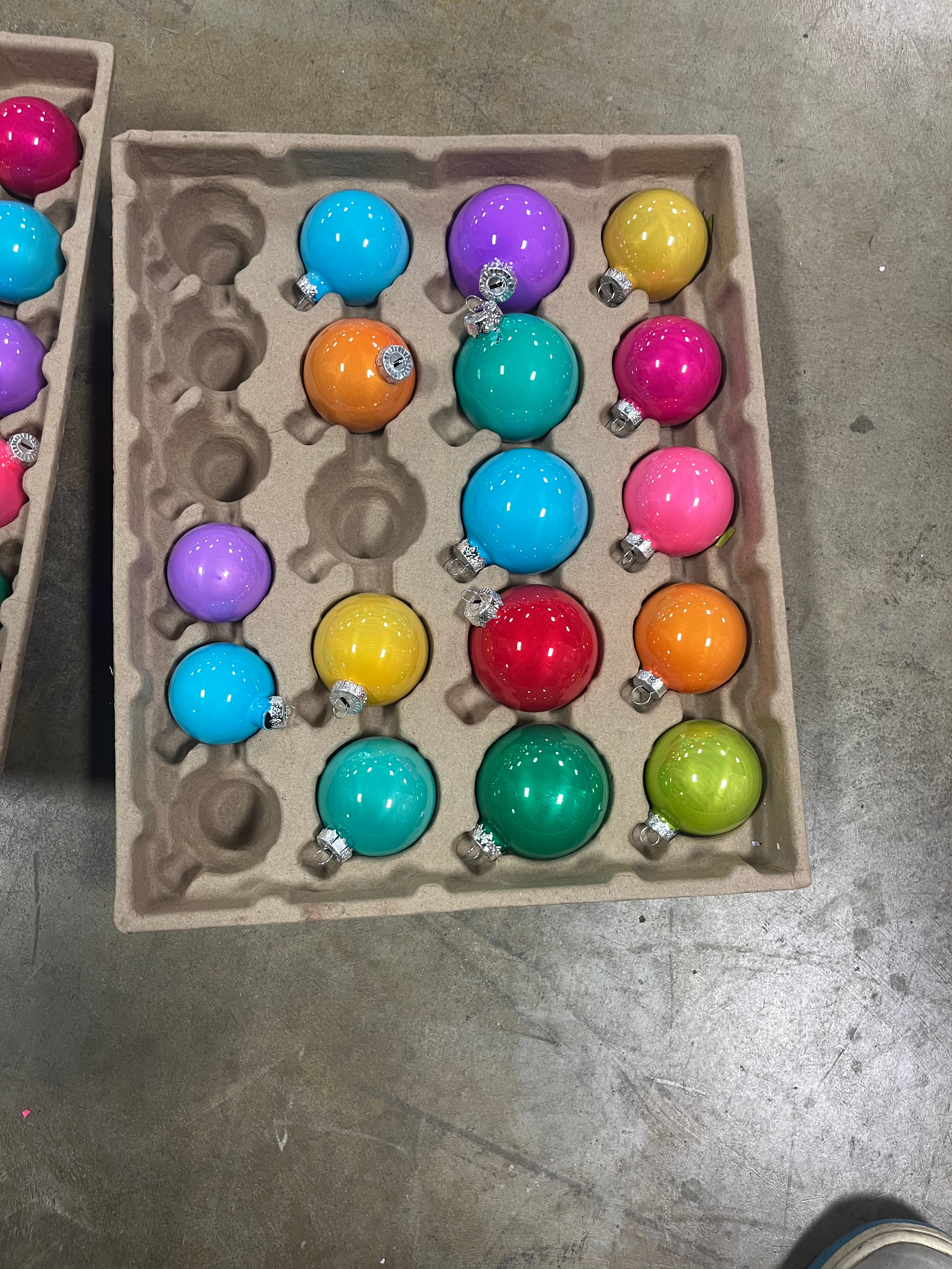 42pc Round Glass Christmas Tree Ornament Set, final cut