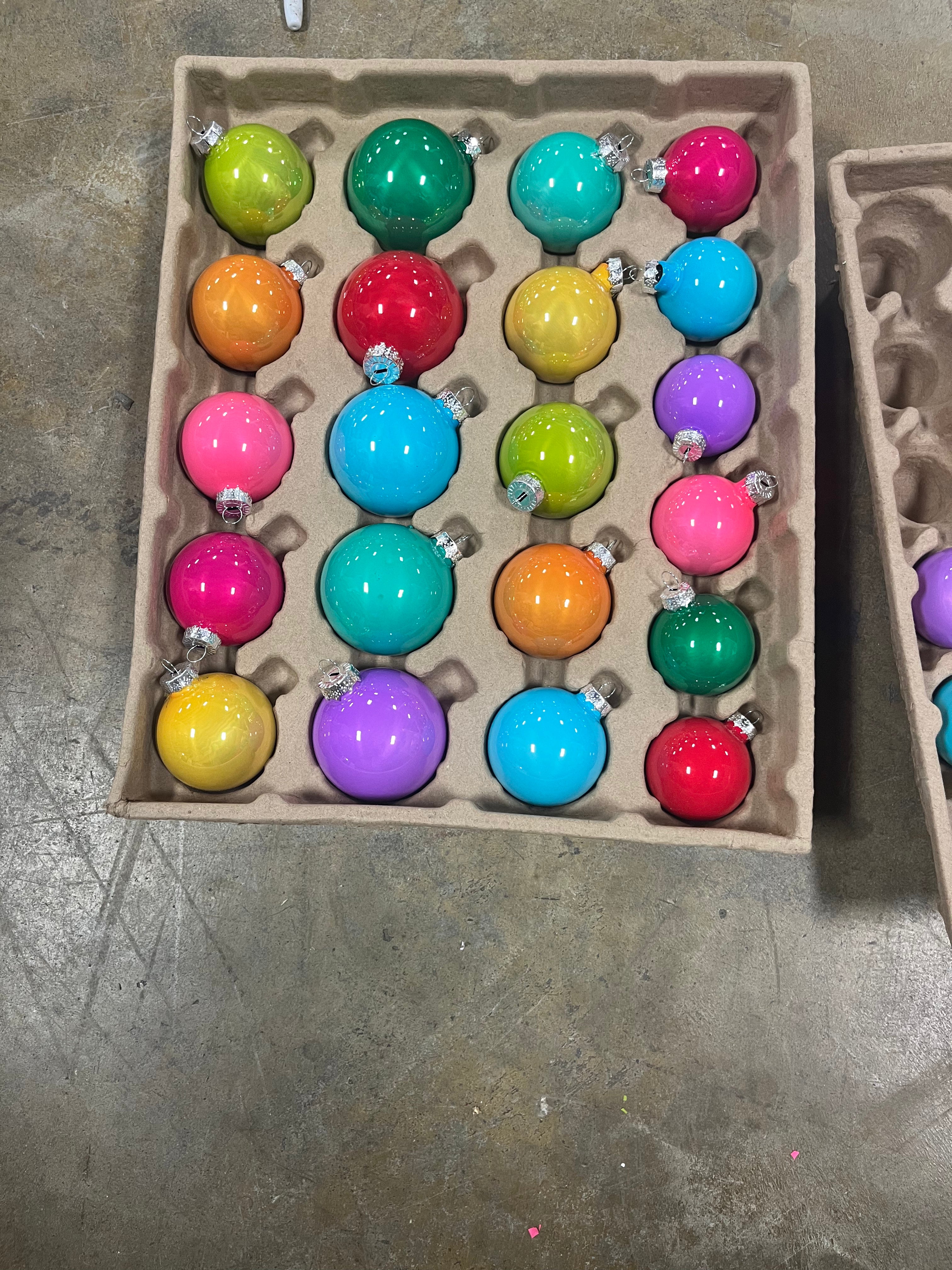 42pc Round Glass Christmas Tree Ornament Set, final cut