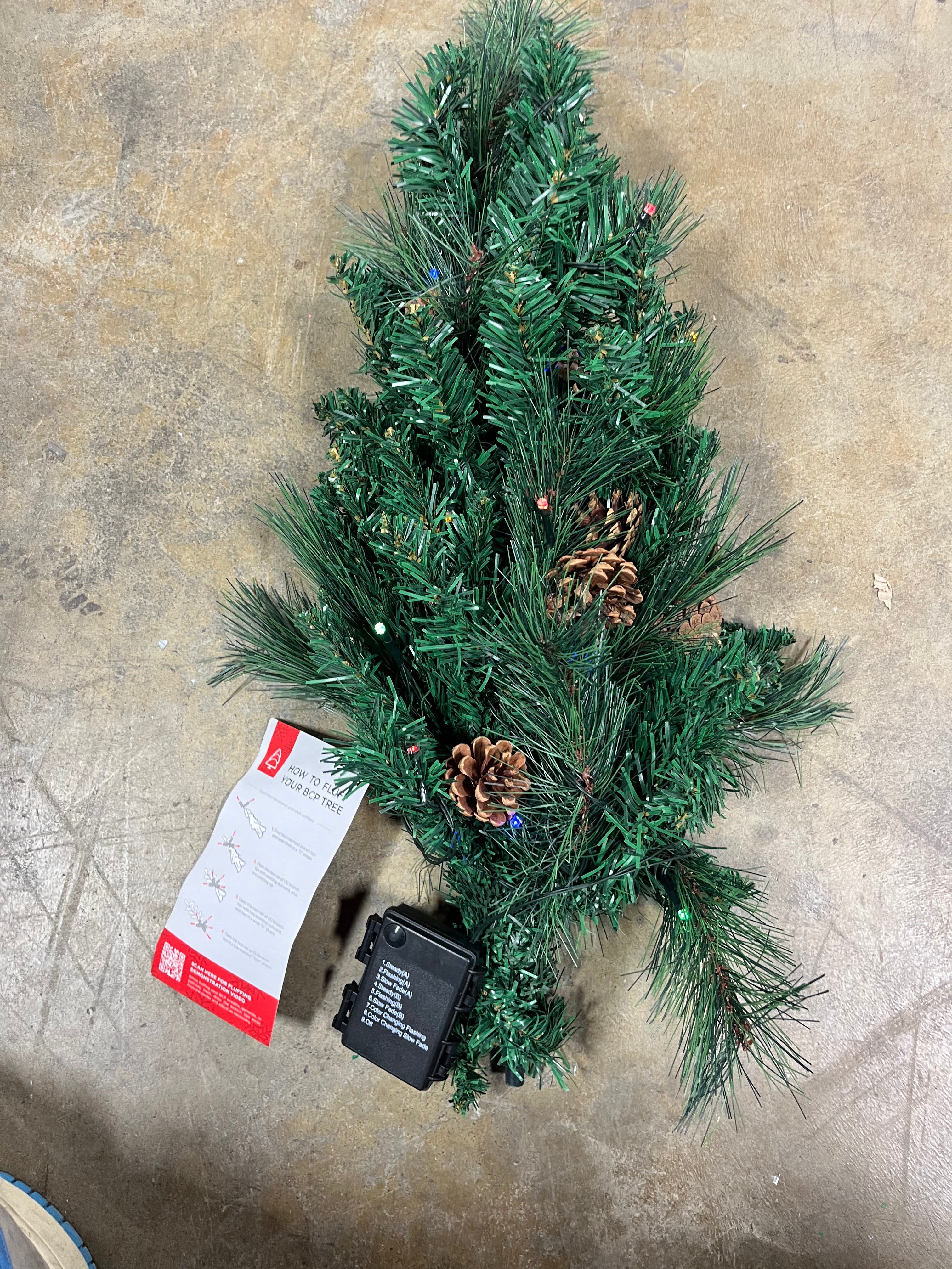 Set of 2 Outdoor Scotch Pine Pathway Christmas Trees, final cut