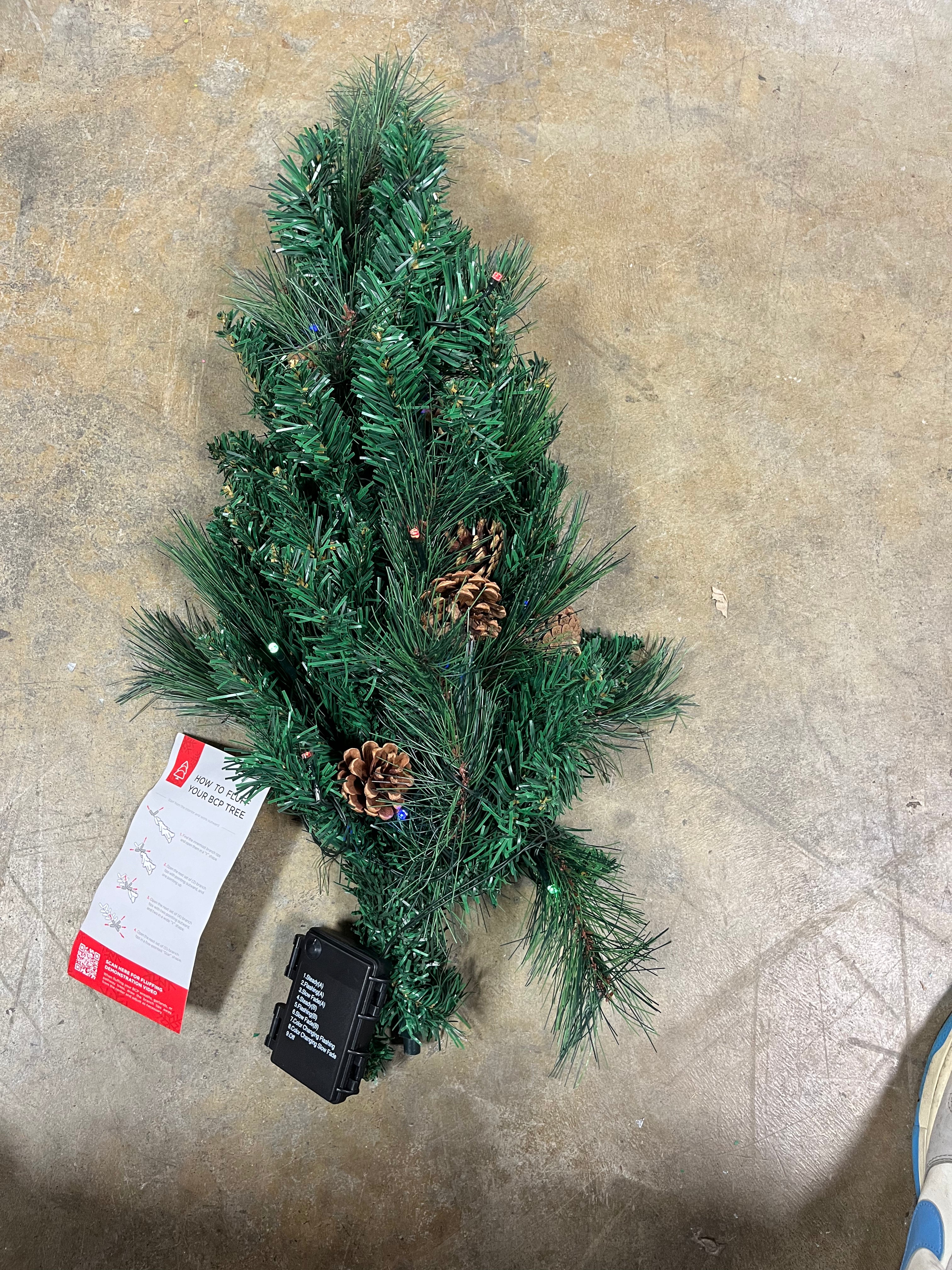 Set of 2 Outdoor Scotch Pine Pathway Christmas Trees, final cut