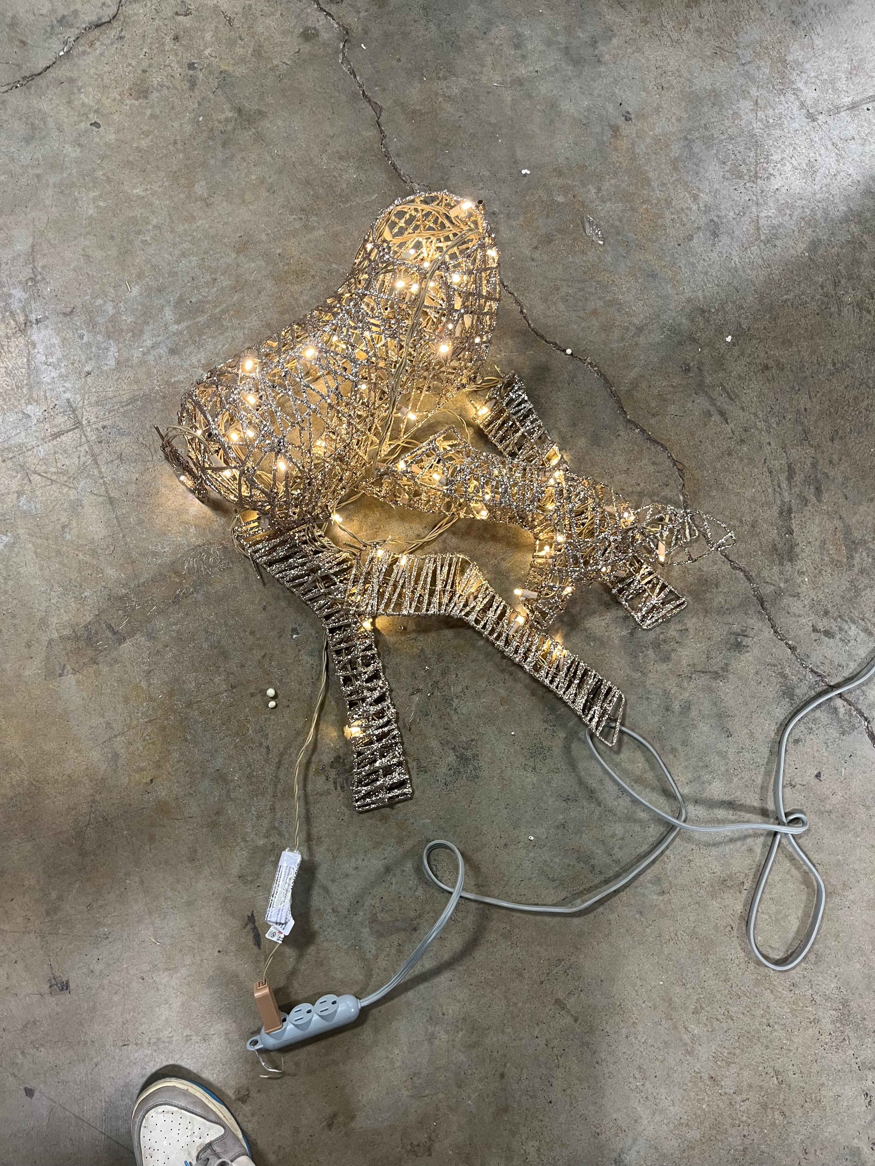 3-Piece Large Lighted Christmas Deer Family Set with Bell Bow, final cut