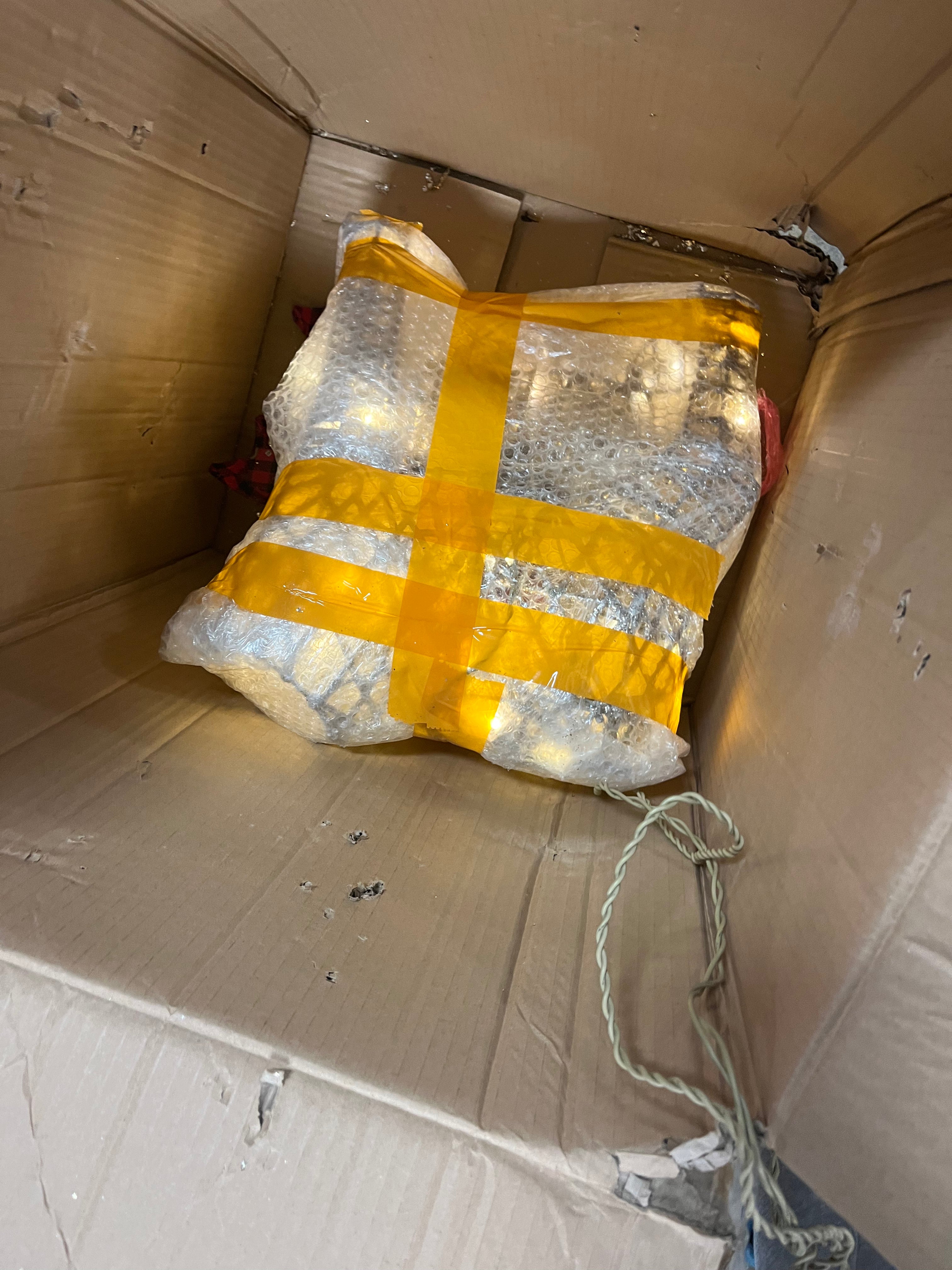 3-Piece Large Lighted Christmas Deer Family Set with Bell Bow, final cut