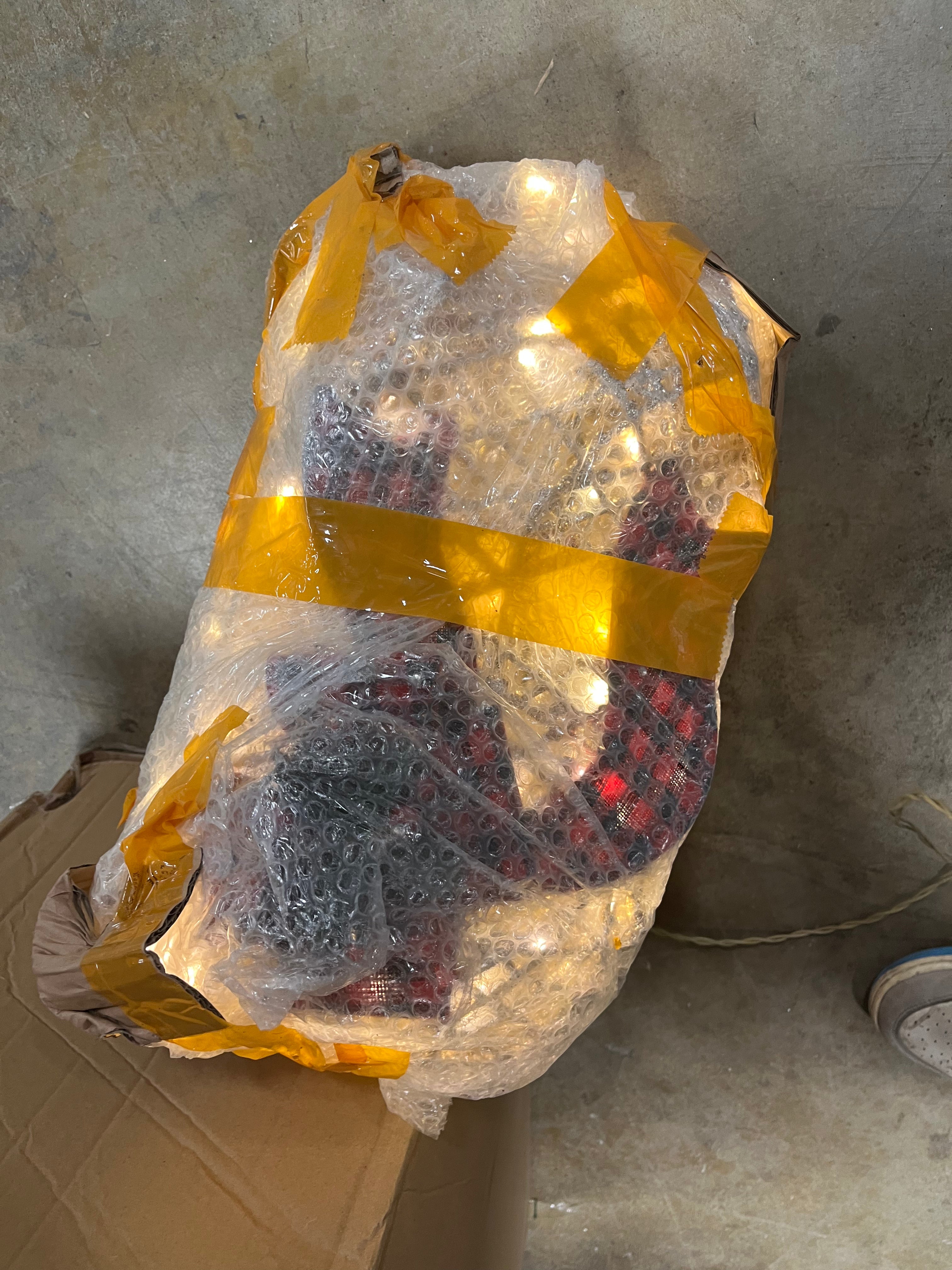 3-Piece Large Lighted Christmas Deer Family Set with Bell Bow, final cut