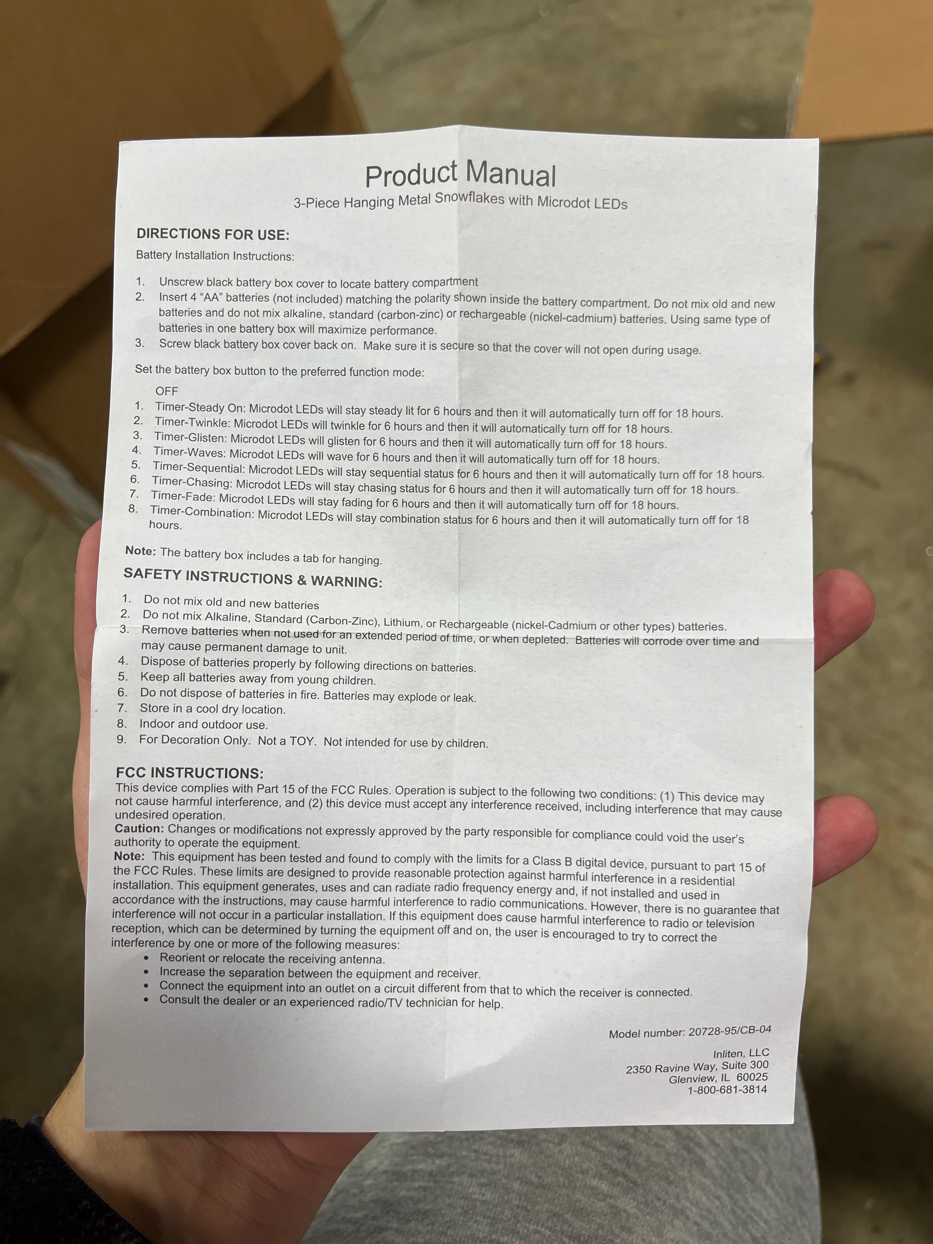 3pk Battery Operated LED Hanging Metal Snowflake Christmas Lights, final cut