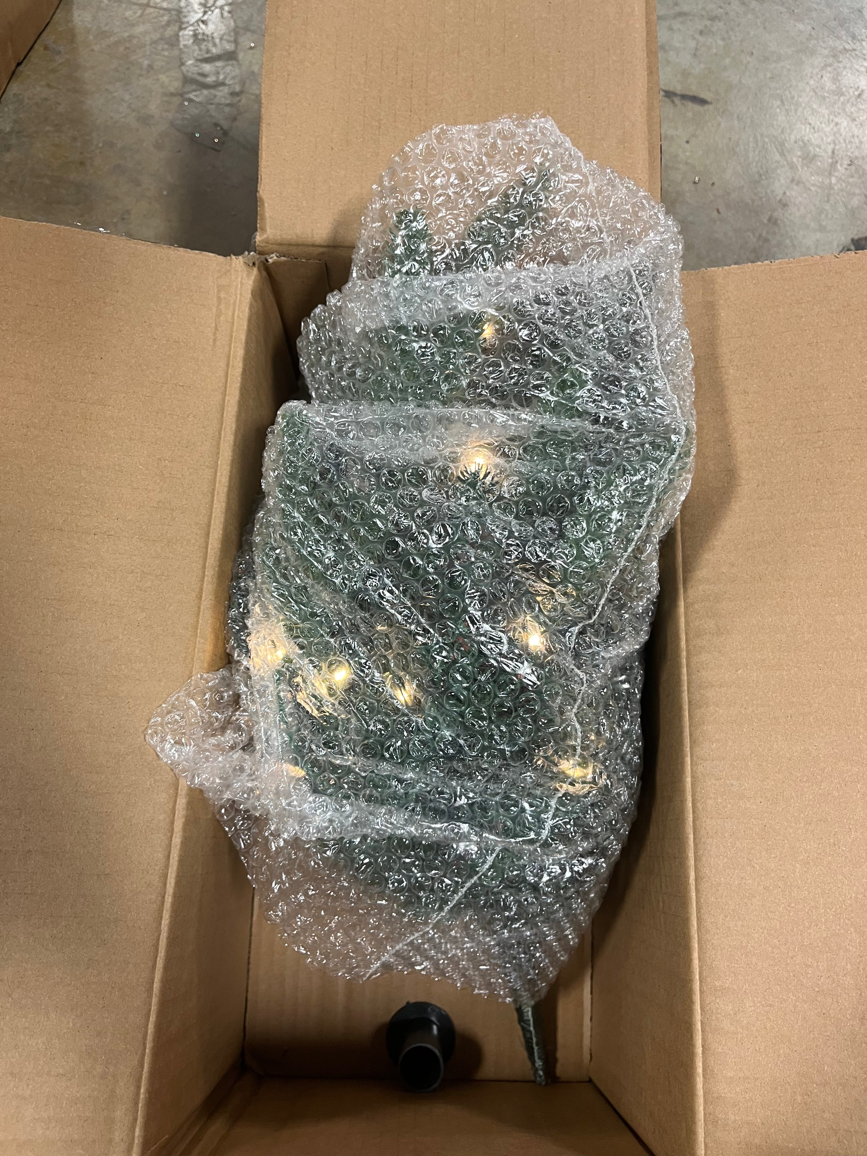 Pre-lit LED Battery Operated Mixed Pine Mini Christmas Artificial Pot Filler Warm White Lights, final cut