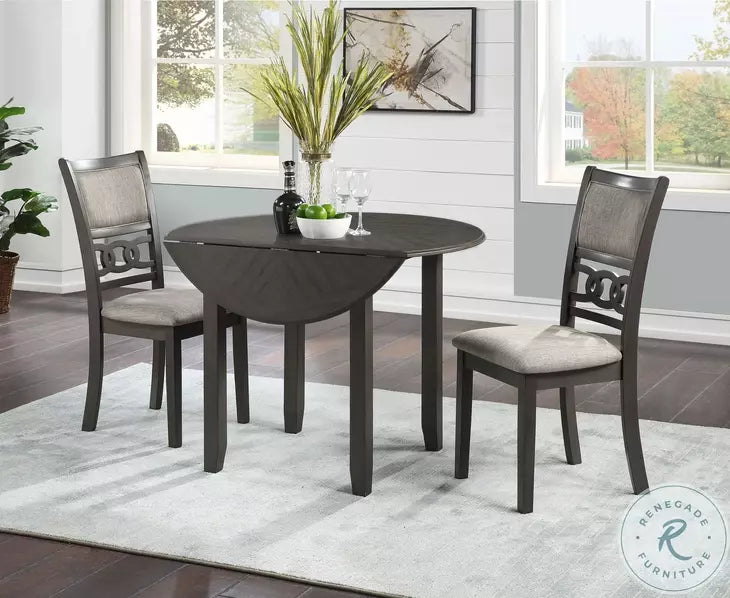 Gia Gray 3 Piece Drop Leaf Dining Set