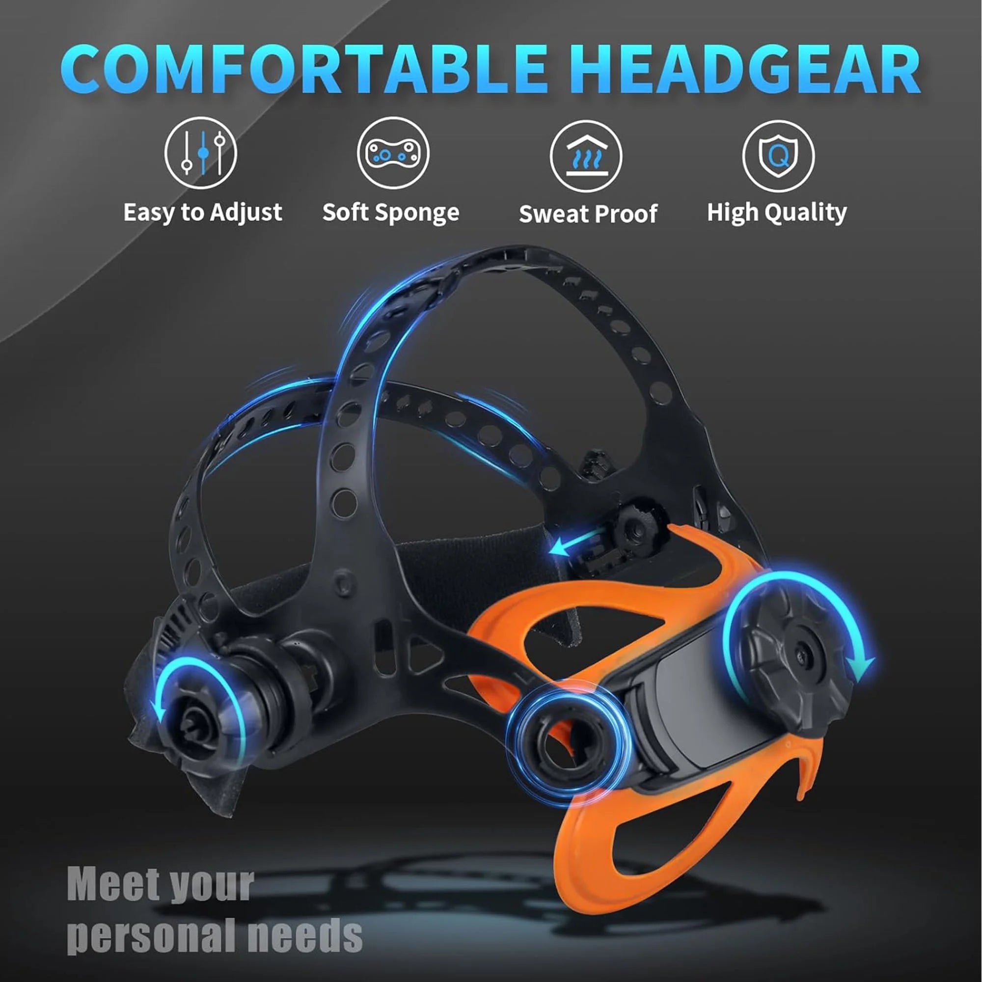 Large View Welding Helmet True Color Auto Darkening Solar Powered Welder Hood