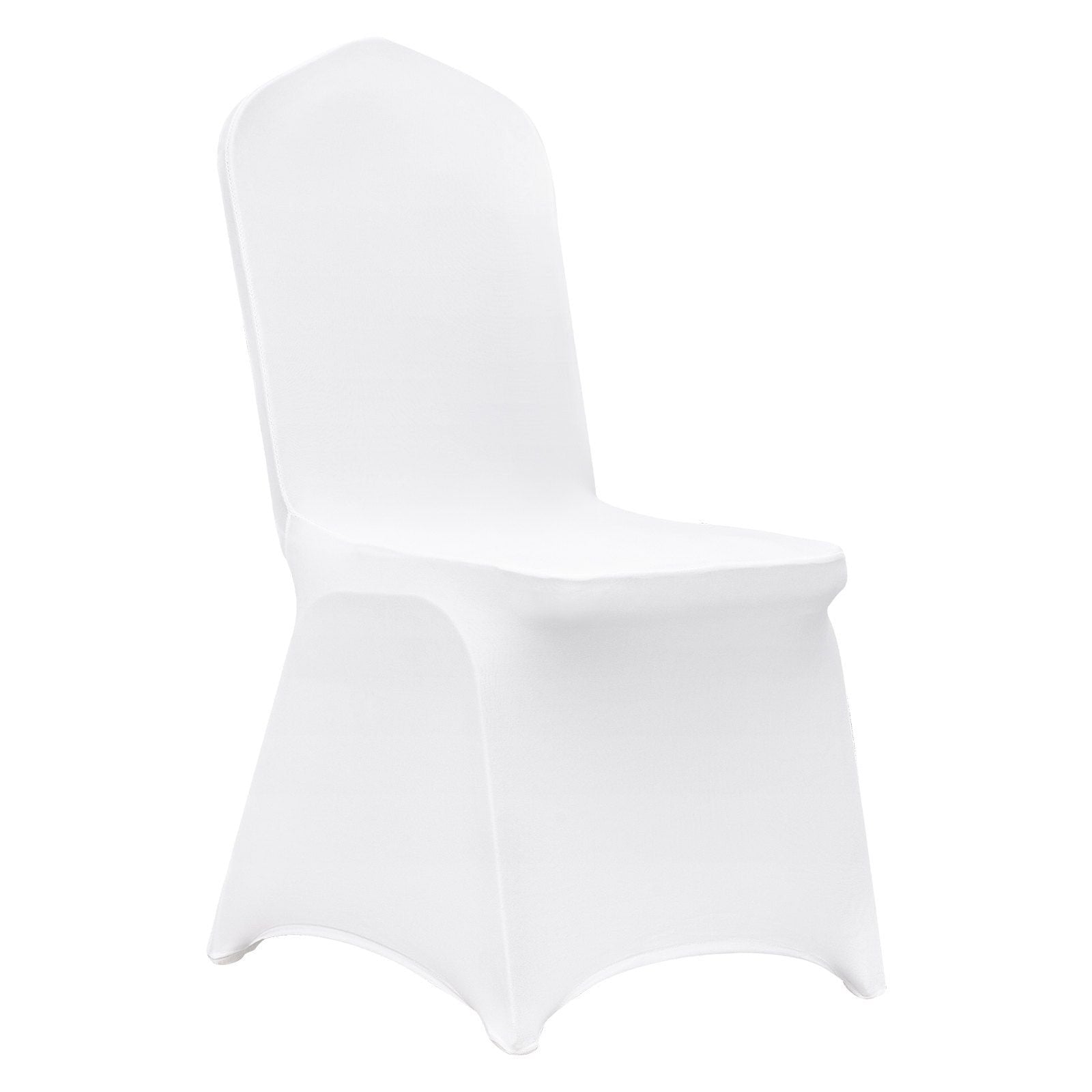 100PCS White Stretch Spandex Chair Covers, Universal Fitted Slipcovers