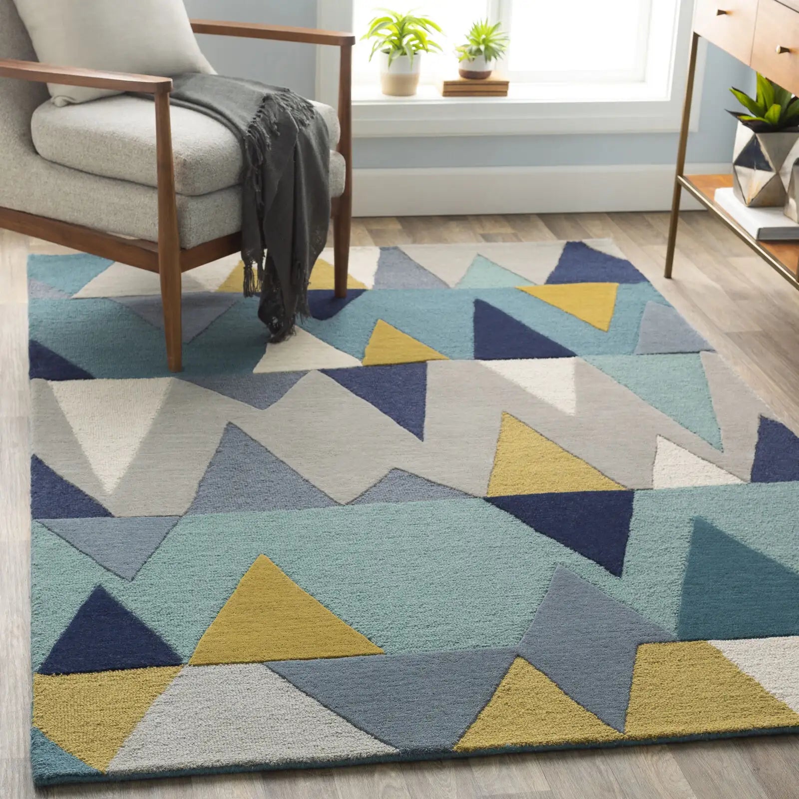 Kennedy Blue Rug, 4'x6'