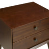 2-Drawer Wood Nightstand, Dark Walnut
