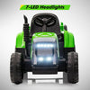 12V Kids Battery Powered Electric Tractor with Trailer, Toddler Ride On Car w/ Remote Control, 7-LED Headlights, 2+1 Gear Shift, MP3 Player USB Port for Kids 3-6 Years