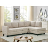 Polyester Fabric Partial Sofa, Beige