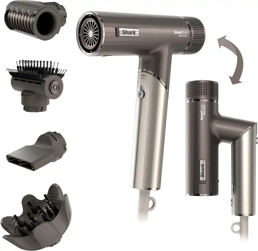 SpeedStyle Pro FLEX Professional Performance High-Velocity Hair Dryer System - Metallic Gray