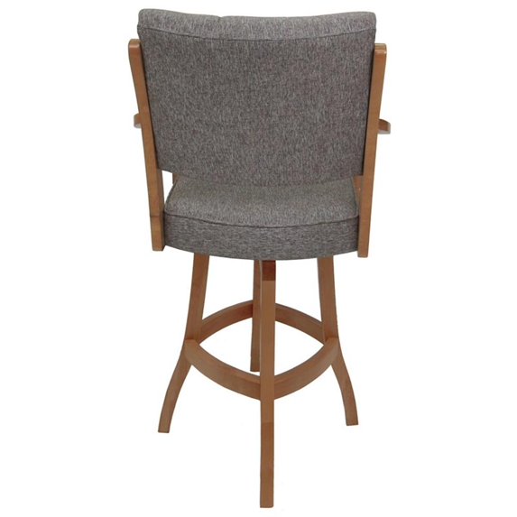 Casa Solid Wood Counter Bar Stool - Mojave Grey - Natural
