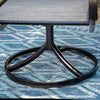 Black Swivel Textilene Metal Patio Outdoor Dining Chair (2-Pack)