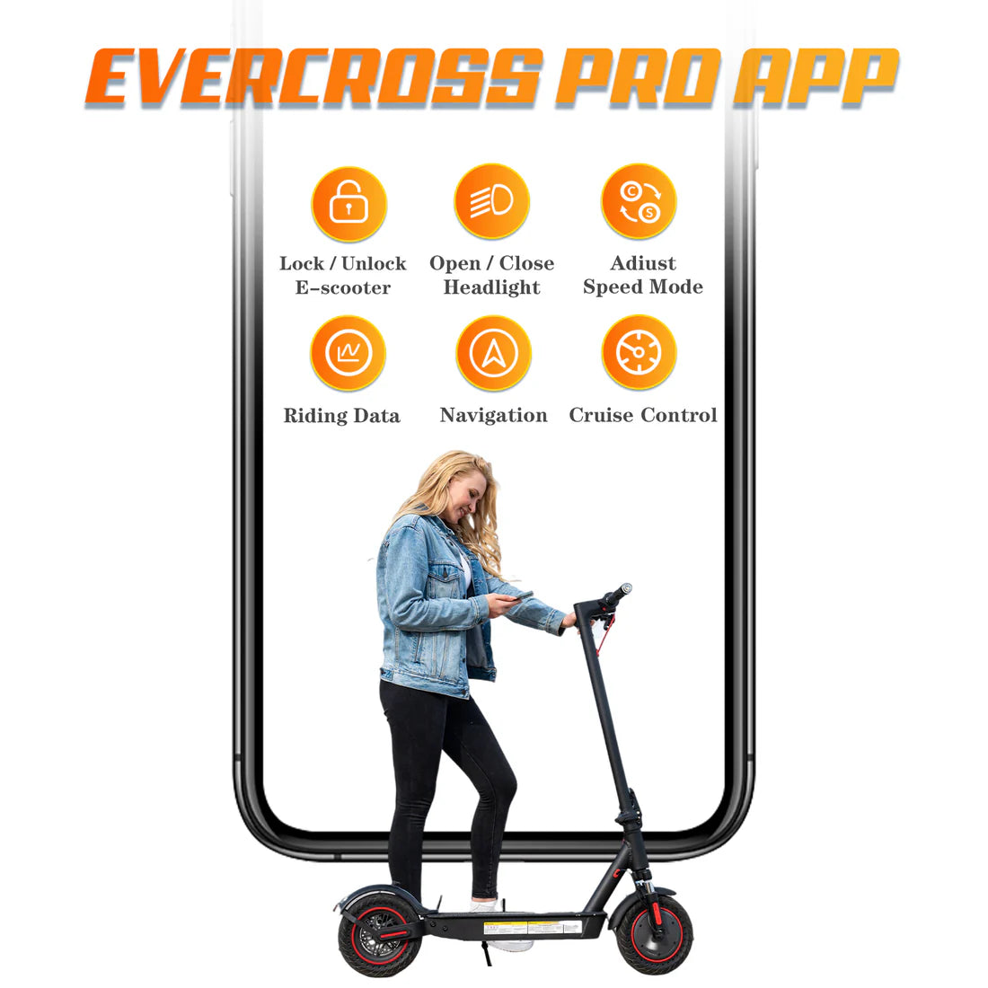PRO Electric Scooter For Adults, Honeycomb Tires & Motor