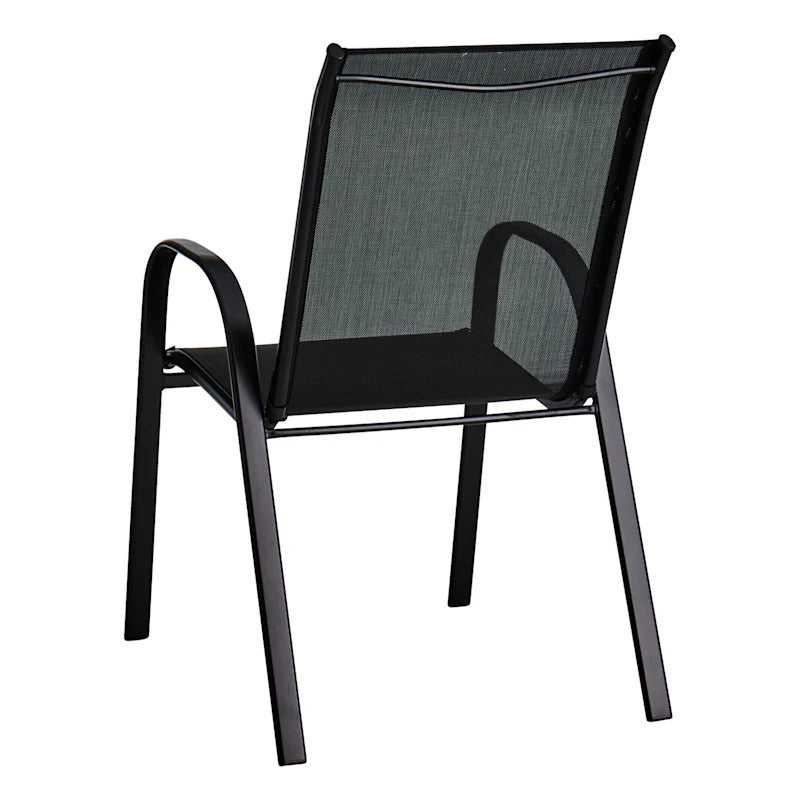 Stackable Black Sling Patio Chair