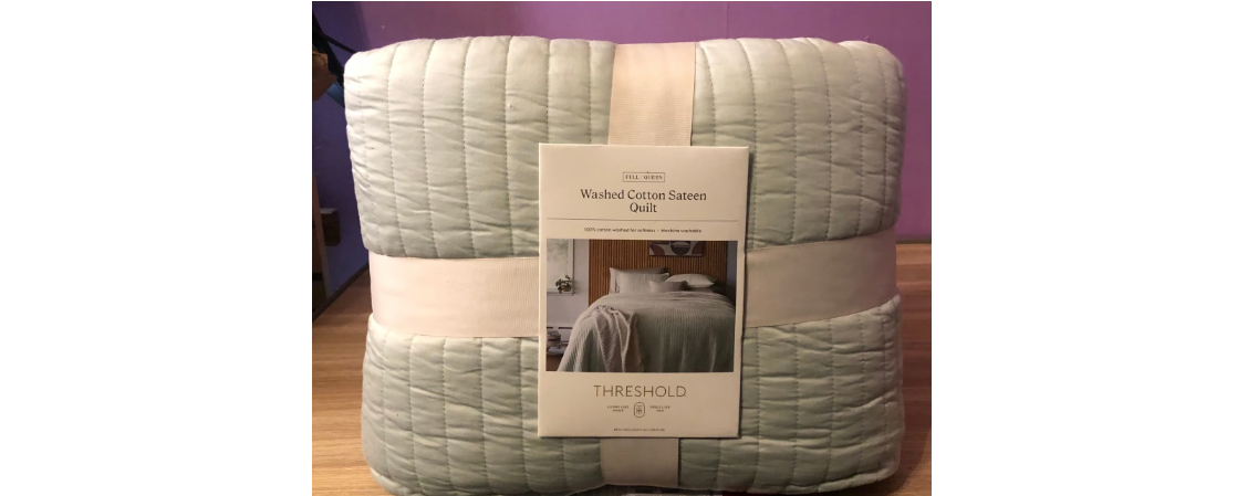 Washed Cotton Sateen Quilt Full/Queen
