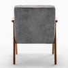 Cedrice Gray Microfiber Arm Chair