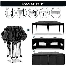 Black Pop-Up Outdoor Gazebo Canopy ONLY