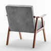 Cedrice Gray Microfiber Arm Chair