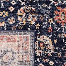 Charleston Navy/Ivory 9 ft. x 12 ft. Floral Area Rug