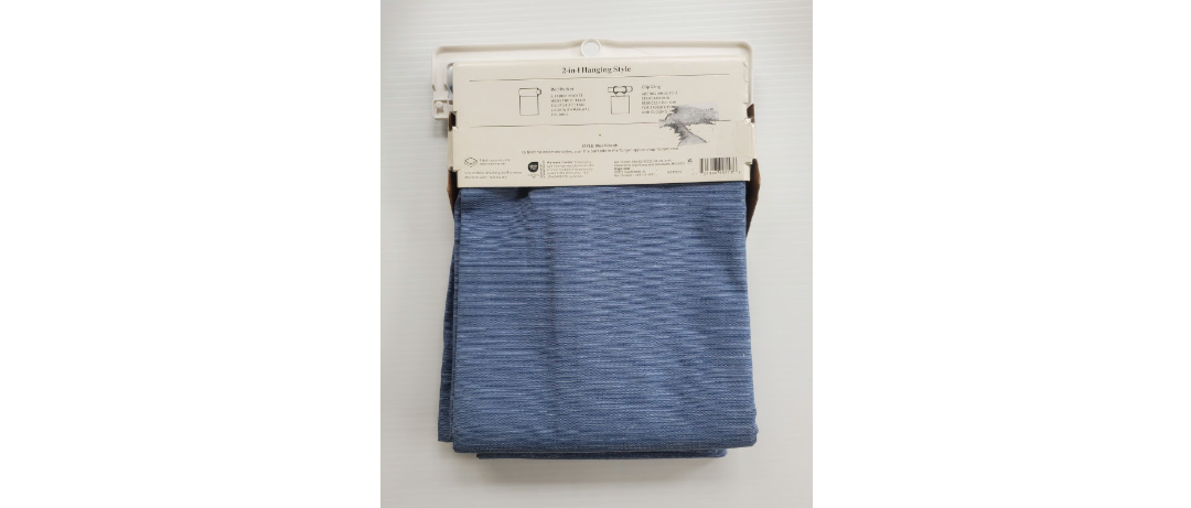 Farrah Light Filtering Solid Blue Curtain Panel