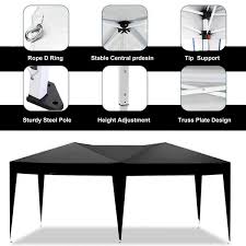 Black Pop-Up Outdoor Gazebo Canopy ONLY