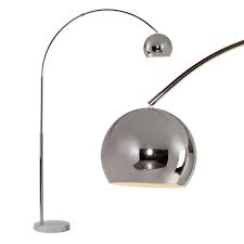 Olivia Brushed Chrome Industrial 1-Light Adjustable LED Arc Floor Lamp with Chrome Metal Bowl Shade