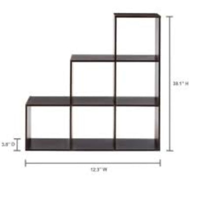 Espresso Wood Look 6-Cube Storage Organizer