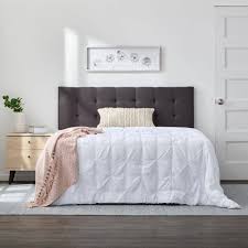 Kaylee Adjustable Charcoal Twin/Twin XL Upholstered Low Profile Headboard with Square Tufting