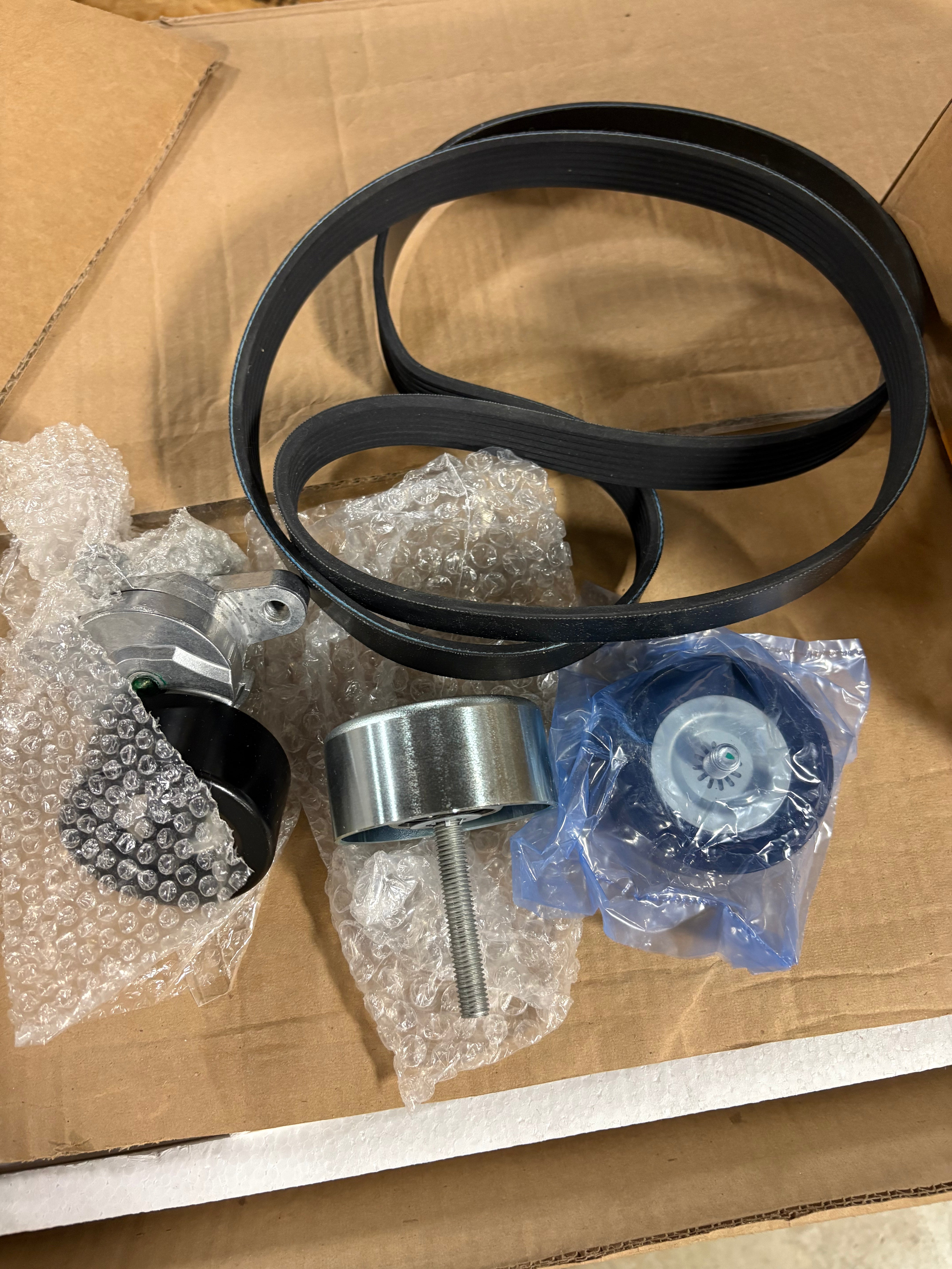 Engine Drive Belt Tensioner Idler Pulley Serpentine Belt Kit Compatible with Nissan Maxima 3.5L V6, 2009-2015#Replace 11955JA10D 7PK1705 11925JA11A 11925JA100