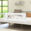 1 PC Toddler Foldable Bed Rail with Adjustable Safety Strap Bedrail Guard White