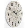 Blanc Fleur Weathered Off-White Outdoor 15-inch Analog Wall Clock