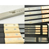 BBQ Skewers Stainless Steel Flat Metal Skewers with Wooden Handles