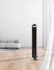 120°Oscillating Bladeless Fan for Bedroom, 25dB Quiet DC Motor, Standing Fan with Remote, 12 Hyper Wind Speeds - Gold