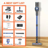 Bossdan Cordless Vacuum, Lightweight Stick Vacuum Cleaner for Hardwood Floor, Quiet, Blue, New