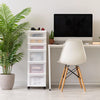 9-Drawers White Rolling Plastic Storage Drawer Cart