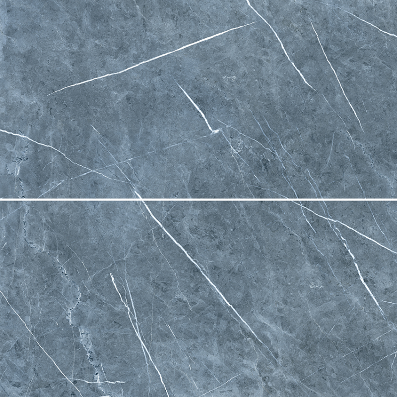 Theater Blue High Polished Rectified Porcelain Tile - Set of 6