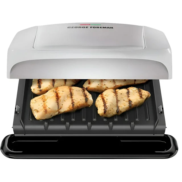 4 Serving Electric Indoor Grill and Panini Press in Silver